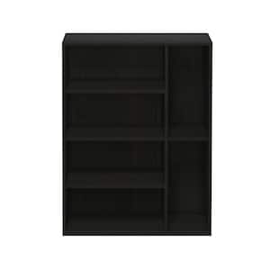 Andrey 31.6 in. Espresso 4-Shelf Etagere Bookcase