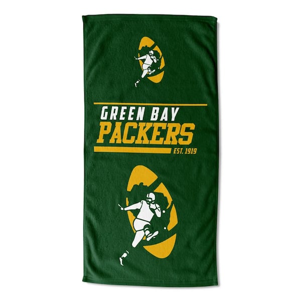 THE NORTHWEST GROUP NFL Packers 40 Yard Dash Legacy Cotton/Polyester Blend Printed Multicolor Beach Towel