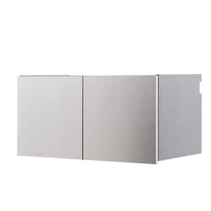 Nova Series Wood Wall Mounted Garage Cabinet in Metallic Gray (32 in W x 16 in. H x 16 in D)