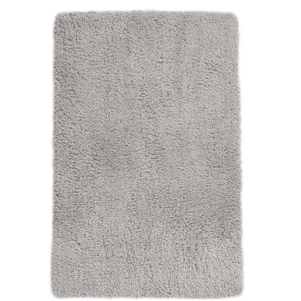 GHDG Solid Shag Grey 4 ft. x 6 ft. Cozy Plush Area Rug