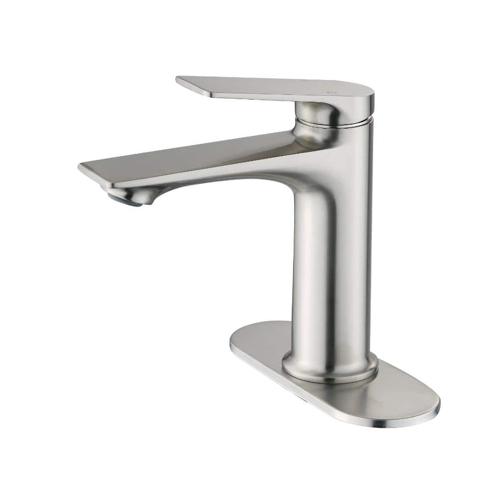 Brushed Nickel Single Handle Bathroom Faucet with Deck price history on PriceWatchPro