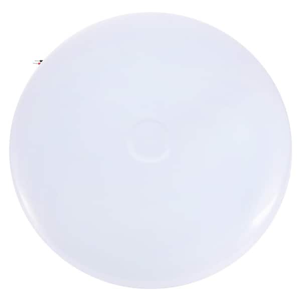CIPACHO 50-Watt Integrated LED White ABS Material Round White Chandelier with Acrylic Shades 6000k