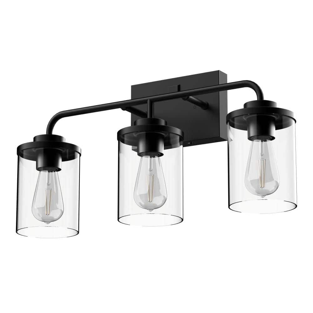 Emerson 21 in. 3-Light Matte Black Vanity Light with Motion Nightlight price history on PriceWatchPro