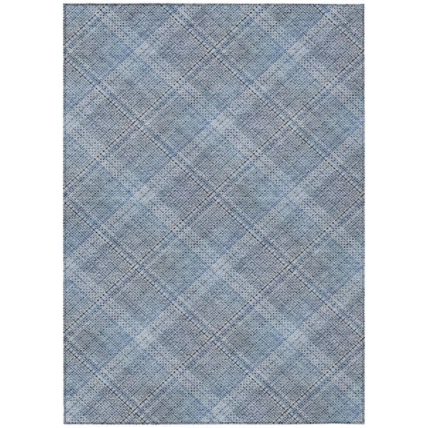 Chantille Machine Washable Indoor/Outdoor Abstract ACN2884 Blue 8 ft. x 10 ft. Area Rug