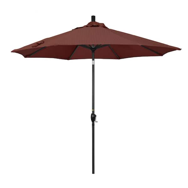California Umbrella 9 ft. Aluminum Push Tilt Patio Umbrella in Terrace Adobe Olefin