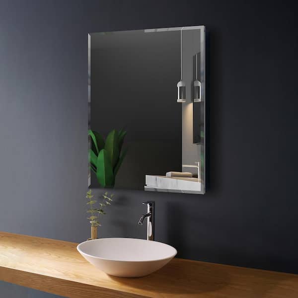 JimsMaison 20 in. W x 26 in. H Rectangular Silver Aluminum Recessed/Surface Mount Medicine Cabinet with Mirror