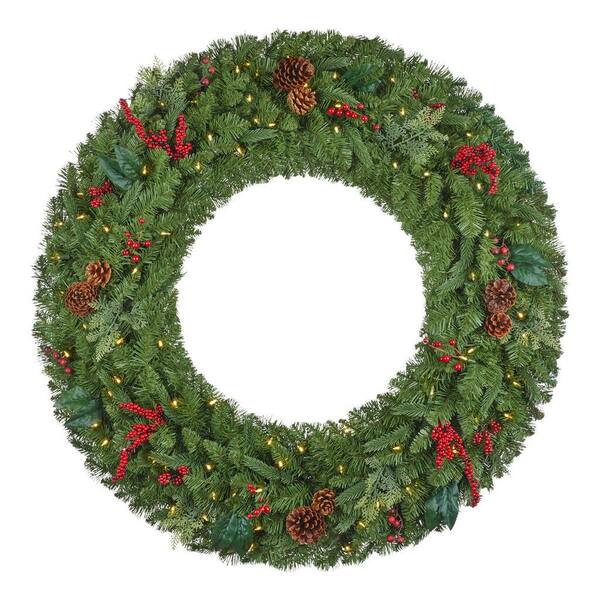 48 inch battery operated christmas wreath