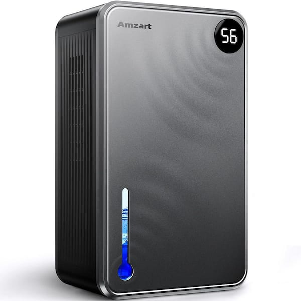 7.4 Pints 980 Sq. Ft. Dehumidifier for Home with Drain Hose, Digital Humidity Display, Timer and Auto Shut Off in Gray