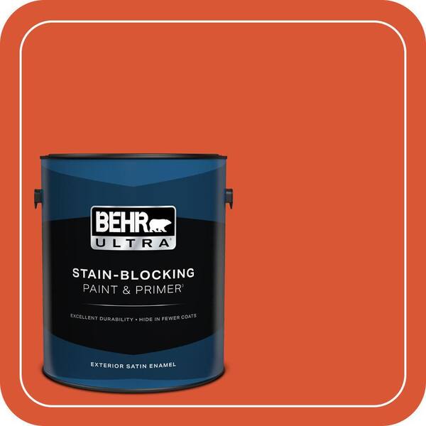BEHR ULTRA 1 gal. #P190-7 Inferno Satin Enamel Exterior Paint & Primer