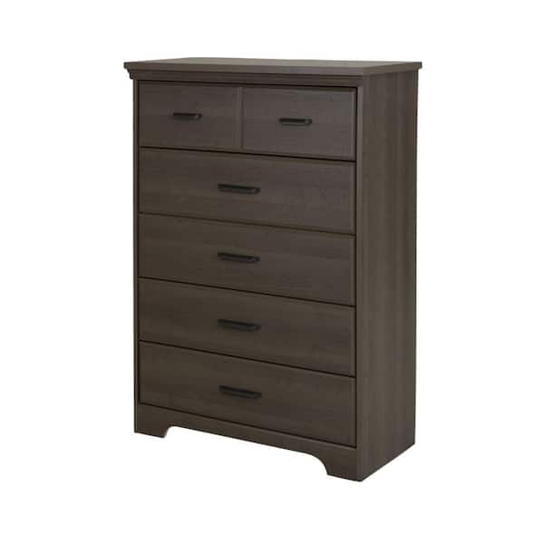 South Shore Versa 5-Drawer Gray Maple Chest of Drawers
