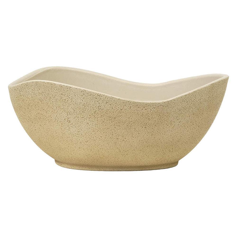 Desert Beige Oval Resin Indoor/Outdoor Planter