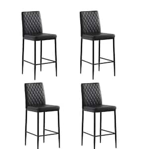 TD Garden Metal Outdoor Dining Chair with Black Cushions (4-Pack)