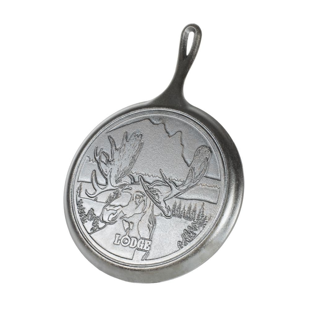 Wildlife Series Black Cast Iron Moose Griddle, 10.5 Inch