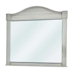 Large Arch Antique White Antiqued Classic Mirror (44 in. H x 1.75 in. W)