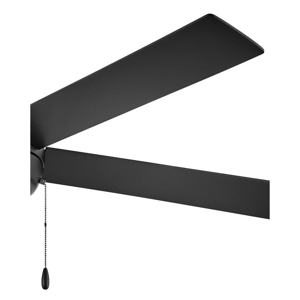 Matte Black 60" LED Ceiling Fan with Walnut Blades