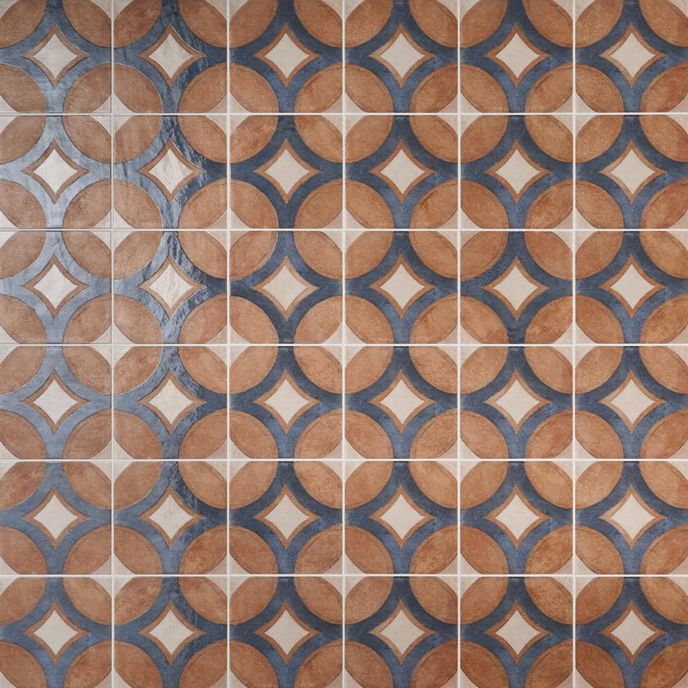Capri 8x8 Matte Porcelain Patterned Floor and Wall Tile