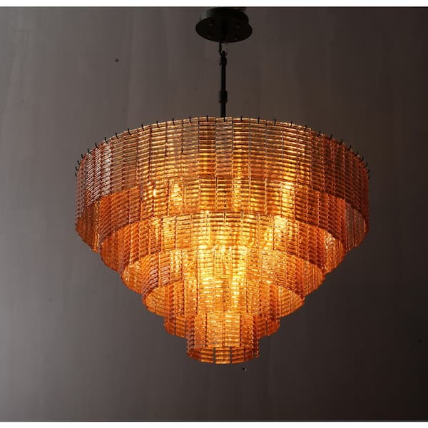 Modern Chandelier 41 in.9-Lights Black Chandelier for Dining Room, Living Room, Foyer, Bedroom
