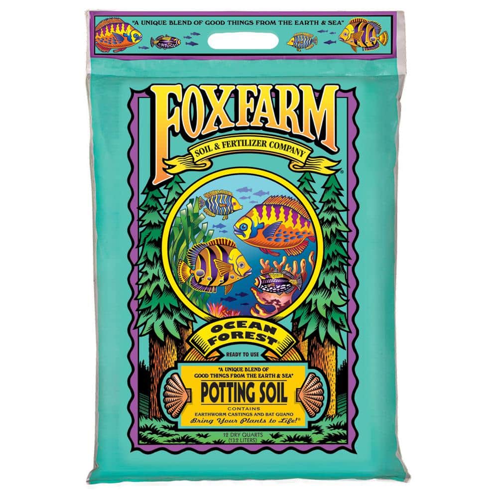 FOXFARM Ocean Forest Organic Garden Potting Soil Mix, 12 qt. Bag (12Pack) 12 x FX14053 The