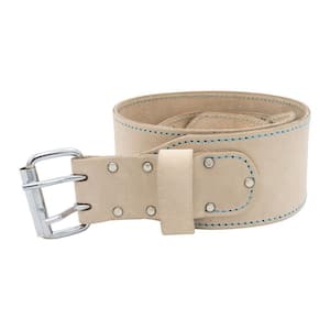 Pro 3 in. Large White Leather Tool Belt