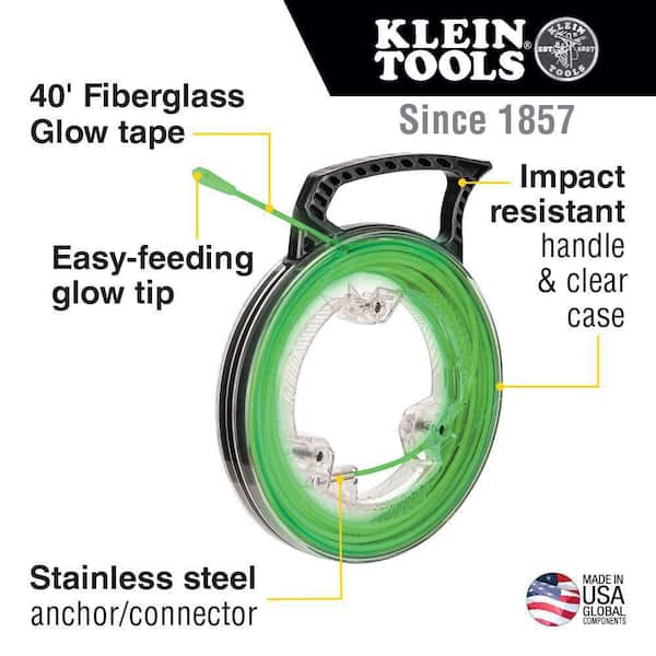 Klein Tools 50 ft. Non-Conductive Fiberglass Fish Tape 56370 - The Home  Depot
