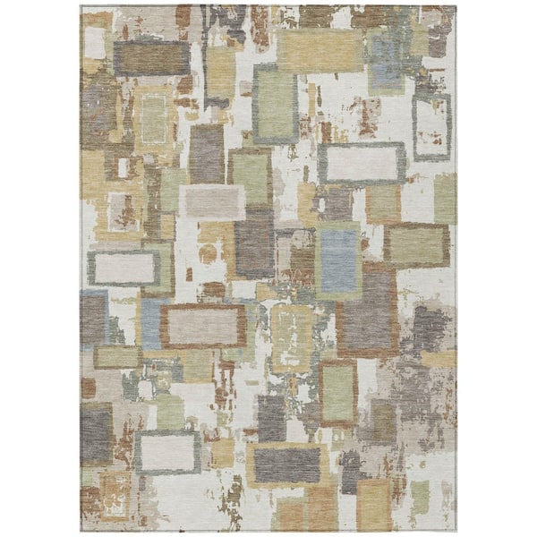 Addison Rugs Chantille Machine Washable Indoor/Outdoor Abstract ACN2246 Ivory 3 ft. x 5 ft. Area Rug