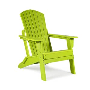 Lime Green Rakesh Plastic Folding Adirondack Chair (Set of 1)