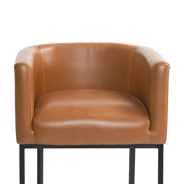 LUE BONA Crystal Yellowish-Brown 26 in.Counter Height Fabric