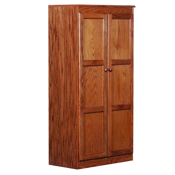 5 1/2" X 40   inch Oak Wood Shelf red chestnut stain closet  storage reclaimed 