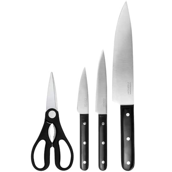 MARTHA STEWART Everyday 4-Piece Stainless Steel Cutlery Set in Black ...