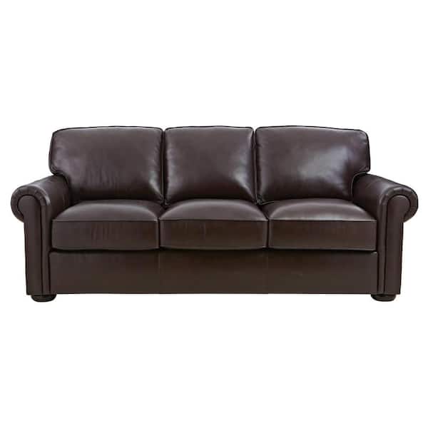 Chocolate Leather 3 Seater Sofa, Cowhide Leather Sofa Reviews