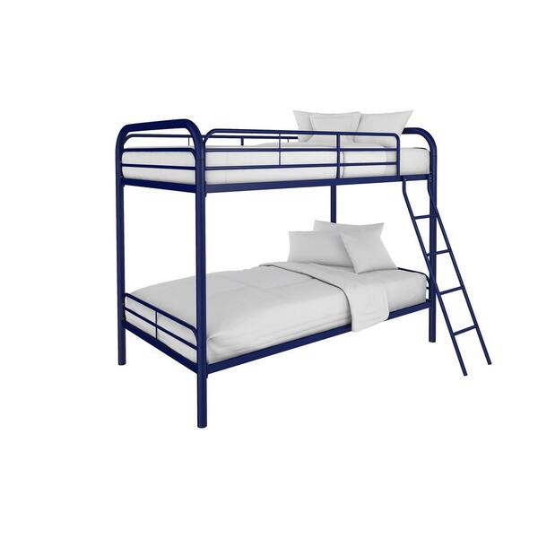 Dhp Elen Blue Metal Twin Over Bunk, Blue Metal Bunk Bed Twin Over Full