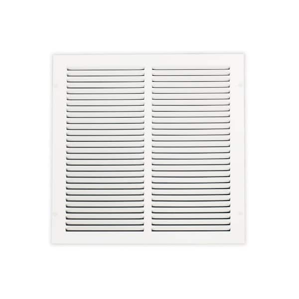 14 in. x 14 in. Steel Return Air Grille in White