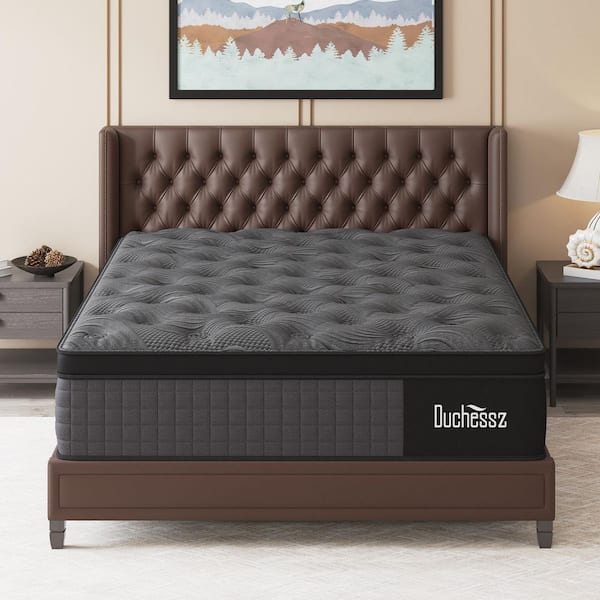 Queen Medium Firm 14 in. Gel Memory Foam Hybrid Mattress with Euro Top and Bed-in-a-Box Mattress