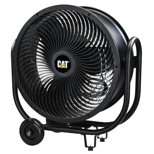 24 in. High-Velocity Industrial Grade Drum Fan Air Circulator (Black)