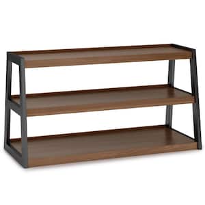 Sawhorse Industrial 48 inch Wide SOLID WALNUT WOOD and Metal TV Media Stand