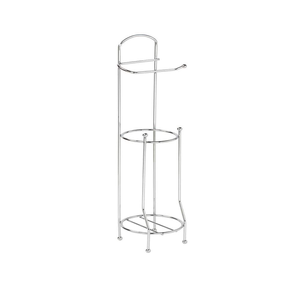 Chrome Freestanding Toilet Paper Holder with Dispenser