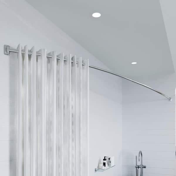 Croydex Luxury Chrome Shower Curtain Rail Rod