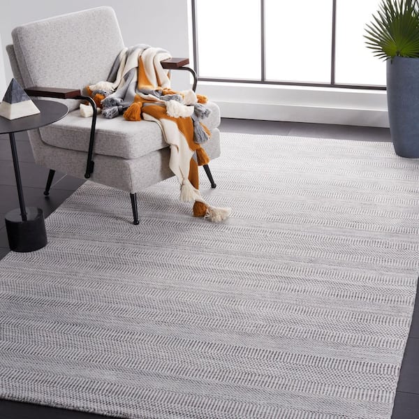 Mirage 10 ft. x 14 ft. Brown/Ivory Striped Marle Solid Color Area Rug