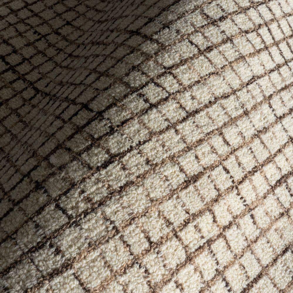 Cream Hand-Tufted Wool Rectangular Area Rug, 9' x 12'