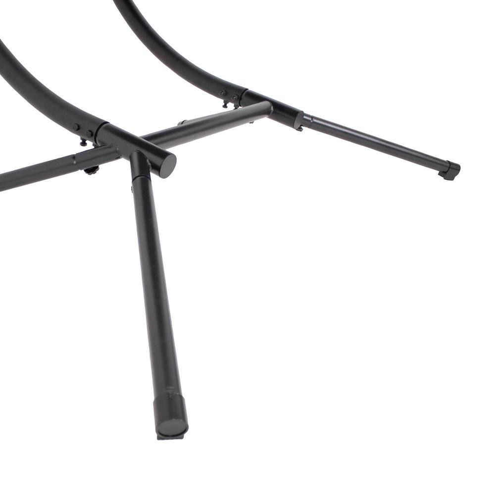 Dark Gray Double Egg Hanging Chair with Cushions and Steel Stand