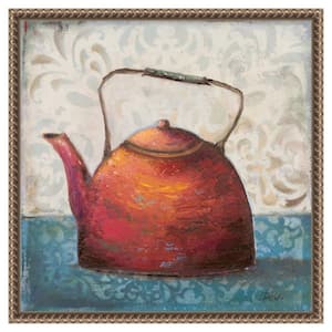 "Red Pots I" by Patricia Pinto 1-Piece Floater Frame Giclee Home Canvas Art Print 16 in. x 16 in.