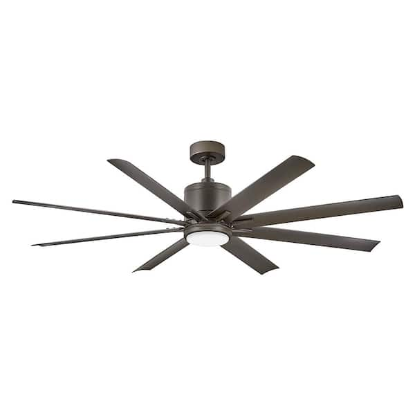 Vantage 66.0 in. Indoor/Outdoor Integrated LED Metallic Matte Bronze Ceiling Fan with Remote Control