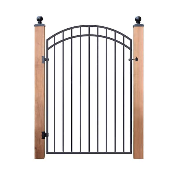 45 in. x 68 in. Garnet Gate Door with Arched External Rail for 48 in. Door Openings (Hardware Included)