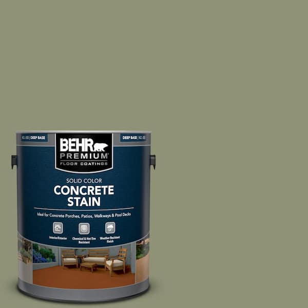 BEHR PREMIUM 1 gal. #PFC-39 Moss Covered Solid Color Flat Interior/Exterior Concrete Stain