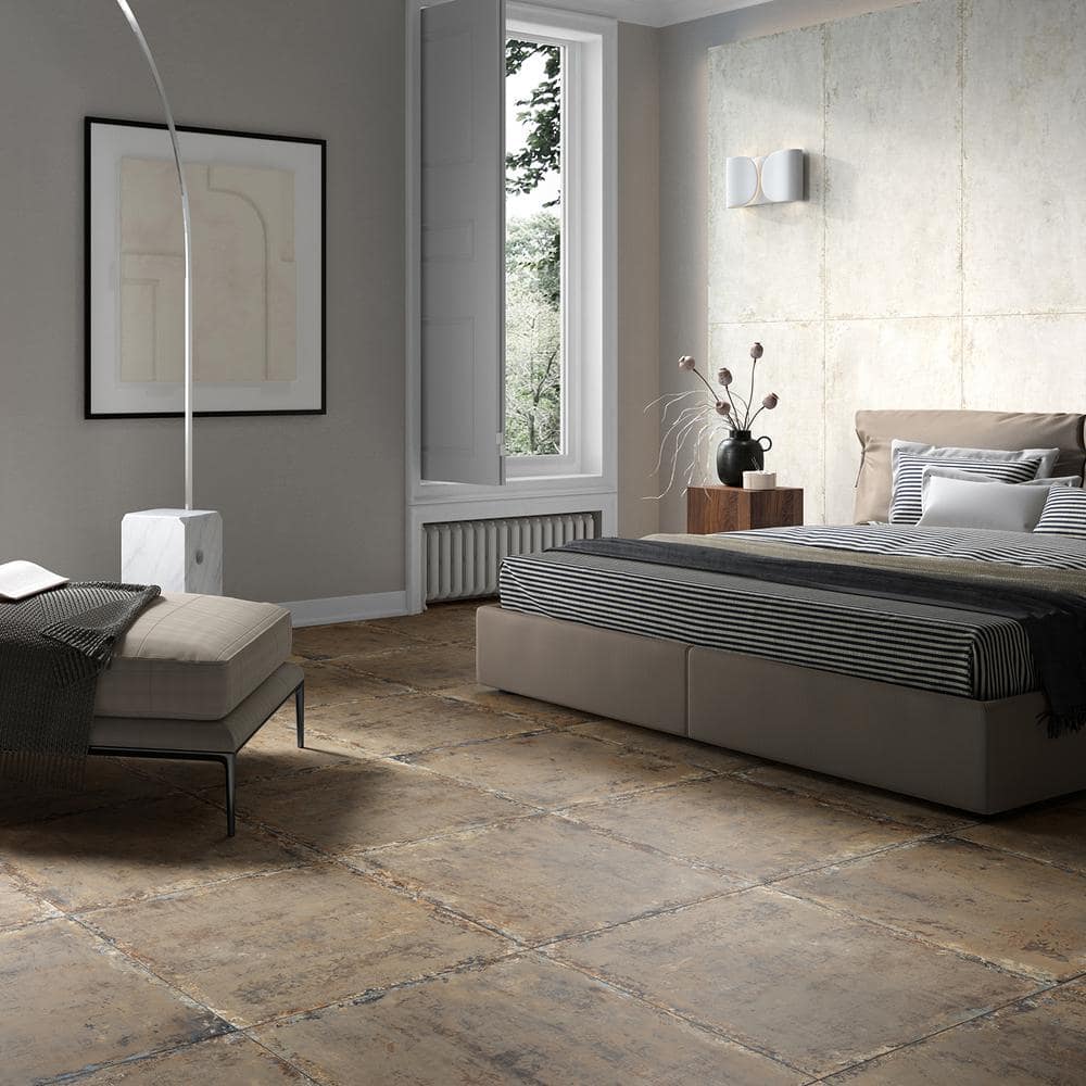 Mantis 24" Matte Brown Porcelain Stone Look Tile