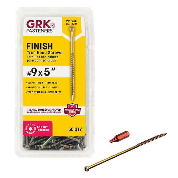 #9 x 5 in. Star Drive Trim Finishing Head Screw (50-per Pack)