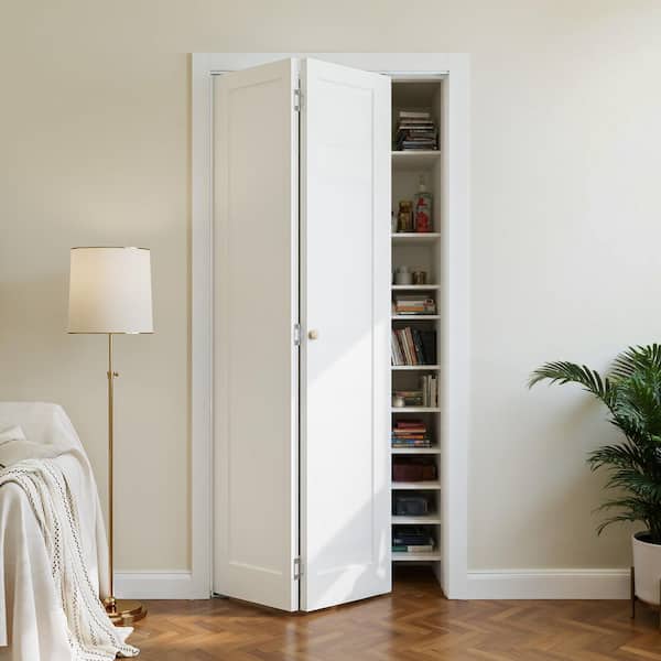 GOLDENPOLEY 28 in. x 78.4 in. 1-Panel Hollow Core White Primed