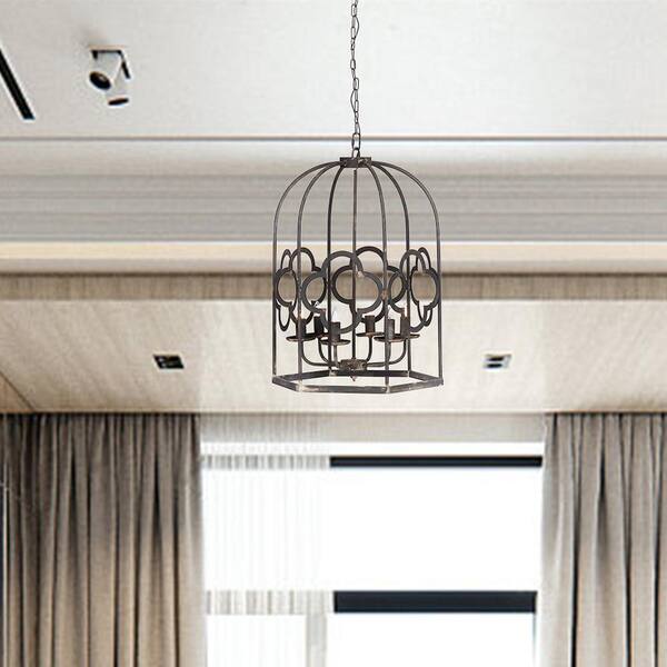 Vintage Retro Chandelier Ceiling Pendant Light shade Black Wavy Edge Light Lamps 