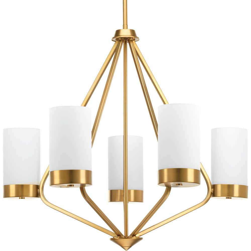 Progress Lighting Elevate 3-Light Brushed Bronze Modern/Contemporary Chandelier