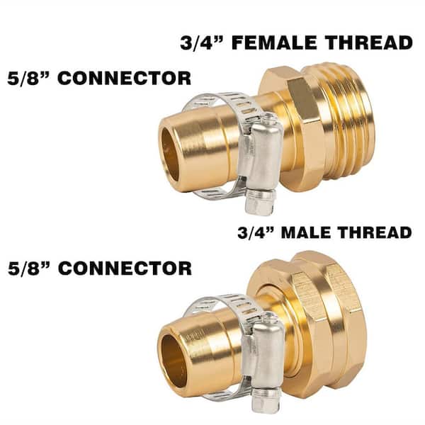 5/8" Brass Garden Water Hose Mender End Repair Male Female Connector Hot 